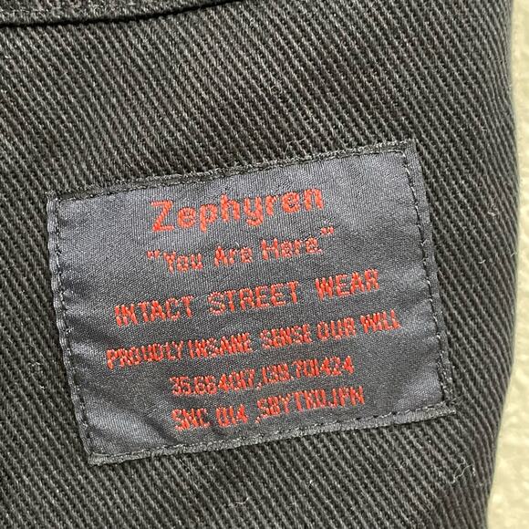 Zephyren Mens Black Hooded Long Jacket J-Fashion Visual Kei Streetwear Grunge L - Picture 7 of 9